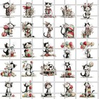 Whimsical Cats Kittens Waterslide Finger Nail Decals Set Of 50 Ins Bonus Inc 