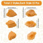 30 Pcs Artificial Fried Chicken Realistic Model Food Simulated Popcorns Faux