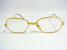 Vintage Cartier Lanieres Gold Eyeglasses Frame 54-17-135 No Nose Pad For Repair