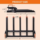Heavy Duty Tractor Bucket Pallet Forks 48in  Clamp On 5-tine  2500lb Capacity