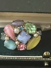 Rare And Spectacular Vintage Multi Stone Cufflinks Pearls Rhinestones