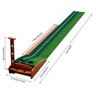 Indoor Golf Putting Green Practice Mat Exerciser W auto Ball Return Training Aid