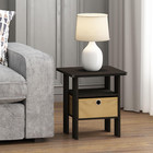 Andrey Set Of 2 End   Side Table   Night Stand   Bedside Table With Bin Drawer  