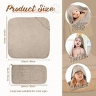 8 Pcs Baby Muslin Hooded Bath Towels Washcloths Cotton 32x32 Inch Neutral