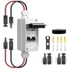Solar Panel Disconnect Switch 50 Amp Dc Ac 2 Holes 500v Box   Wire 50a