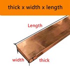 1pcs 250mm 99 9  Pure Copper C11000 Cu Metal Block Copper Flat Bar Electrode Bar