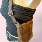 Vintage Coach Brown Leather Crossbody Bag