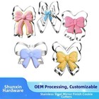 9pcs Bowknot Stainless Steel Cookie Cutter Set For Cake For Biscuit Use