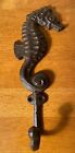 Seahorse Wall Hook Cast Iron Nautical Beach House Coastal Rustic Towel Hanger