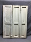 Antique Shabby White Wood Raised Panel Trifold Door 29x39 Chic Old 328-26b