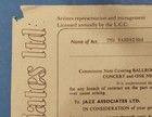 Yardbirds  Jeff Beck 1965 Concert Contract  Manchester  Uk