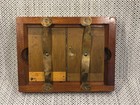 Antique 5x7 Wood   Brass Contact Printing Frame With Glass Negative