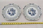 2 Blue Danube Collector Plates 50 Years New Open Work Pierced Reticulated  155