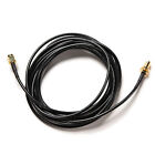 2pcs Rp-sma Male To Female Wifi Antenna Connector Extension Cable Cord Black 10m