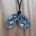 Tullimonstrum Concretion Necklace - Pewter Tully Monster Fossil Pendant