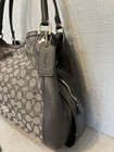 Coach 57933 Edie 31 Signature Logo Black Smoke Shoulder Bag Nwot New