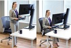 Ergotron Workfit-s Rectangular Black Standing Desk Converter Monitor Stand
