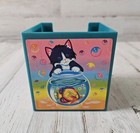 1990s Vtg Lisa Frank Stationary Cube Post It Note Holder Bubble Cats Kittens