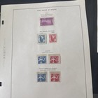 16 United States Airmail Postage Collectible Stamps Mounted On Scott Album Pages