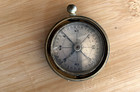 Brass Finish Compass With Lid  Mini Pocket Style Compass