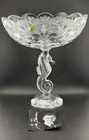 Vintage Waterford Crystal Seahorse Centerpiece Pedestal Bowl 12 5   