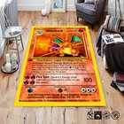 Charizard Pokemon Card Rug Retro Game Room Carpet Kids Playroom Gift Home Decor
