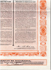 Republic Of Nicaragua  1909  Lb100 Gold Bond  Excellent Rare Specimen  Single Piece 