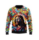 Jesus Funny Ugly Christmas Sweater For Women Men Clothing God Unisex Sweater