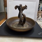 Antique Hubley Cast Iron Squirrel Nutcracker Screw And Bowl With  Stamp No  8354