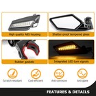 Adjustable Side Mirrors With Led Turn Signal Lights For Polaris Rzr 1000 Can-am