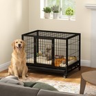 36  Heavy Duty Dog Crate  Indestructible Dog Cage Kennel  Black