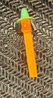 Vtg Pez Dispenser Witch Orange Face Black Hair Orange Stem   Hat Usa