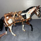 Model Horse And Saddle Set tool  Saddle  W  Breyer Brown white Western Horse