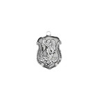  925 Sterling Silver Saint Michael Badge Medal Pendant Necklace  18  Chain Boxed