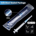 100 Pack 3ml Syringes With Needle-23ga 1 Inch Needle With Luer Lock  Individuall
