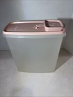 Tupperware Cereal Keeper Vintage 1588-8 Storage Container With 1590-6 Pink Lid