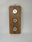 Vtg Sunbeam Weather Station Barometer Thermometer Humidity Wooden Frame Decor