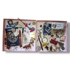 Vintage Junk Drawer Lot Mixed Collectibles Advertising Pins Coins Tokens Jewelry
