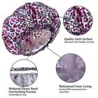 4 Pack Women s Waterproof Shower Caps - Reusable Elastic Bath Hair Covers