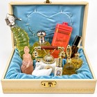 1950s Vintage Vanity Box W Lock   Key Avon Perfume Bottle Decanter Lot Of 10