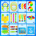 35 Pcs Diving Pool Toys For Kids Summer Water Pool Games Swimming Toys With Stor