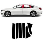 6pcs Black Car Window Center Pillar Stickers For Honda Accord 2018-2022  Car