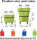 2 In 1 Lightweight Collapsible Shopping Cart  Folding Cart With Wheels  Reusable