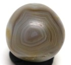 Ancient Central Asian Banded Agate Stone Bead With Eye In Good Condition