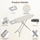 New 52x14 Foldable Ironing Board  With 9 Adjustable Heights  4 Layer Cover
