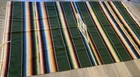 Vintage Mexican Serape Blanket  Woven Stripes  Southwest  Vivid  Cotton  Multi