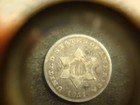 1851-o Vf Xf 3cs Three Cent Silver Coin Utx