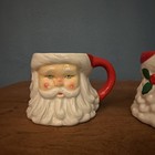 Super Cute Vintage Santa Claus Face Mug China 1996 Christmas Set Of 2