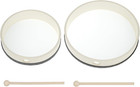 Hand Drum Percussion Set 10in 8in Wood Frame Drums With Beaters For Kids  Adults