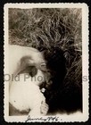 Faceless Couple Kissing Shirtless Man Woman Hand Ring Old vintage Photo- Aa89